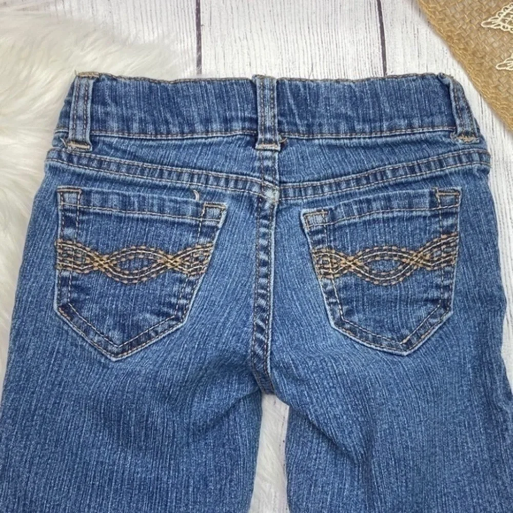 Basic Edition Girls Jeans Size 5 Bootcut Blue Denim Jeans